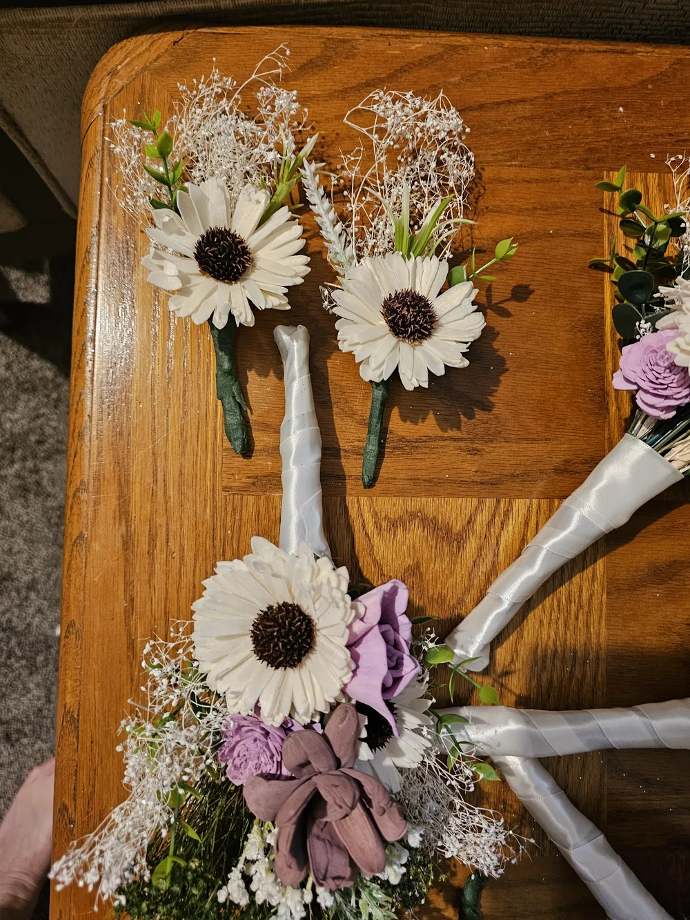 Wedding In a Box! Handcrafted Bridal Bouquet And Boutinniere Set